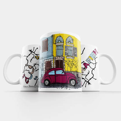 Beirut Mug - Achrafieh Colorful Facades Gift Mug