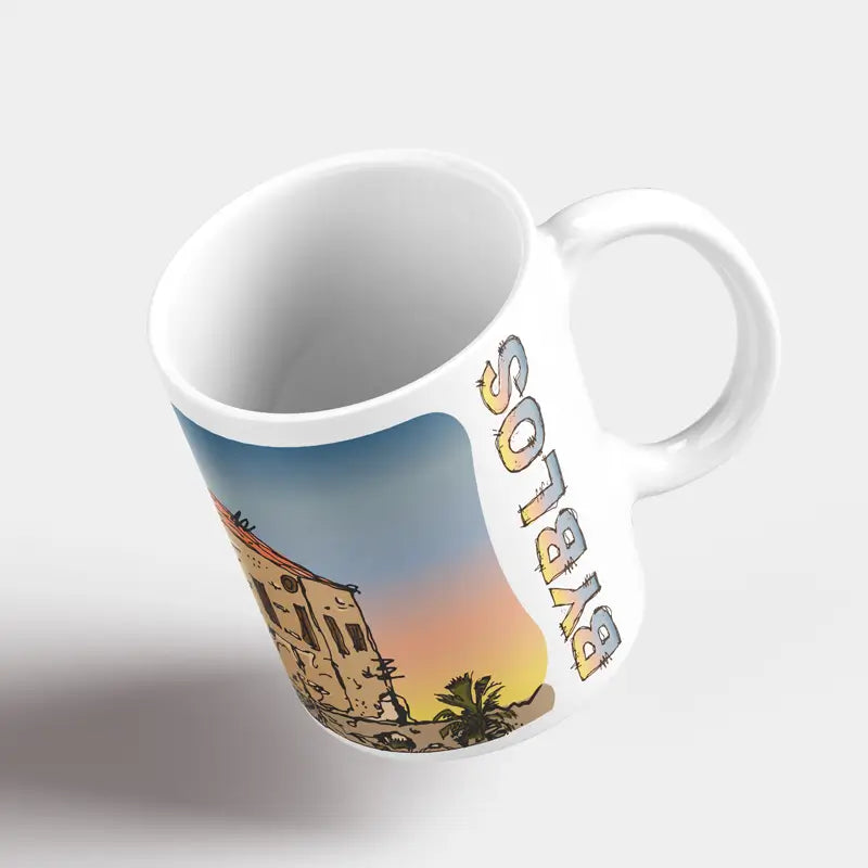 Byblos mug, Lebanese houses mug, Lebanese souvenir