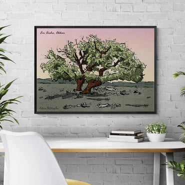 Tree Print in the mountains of Akkar Lebanon in landscape format landscape poster