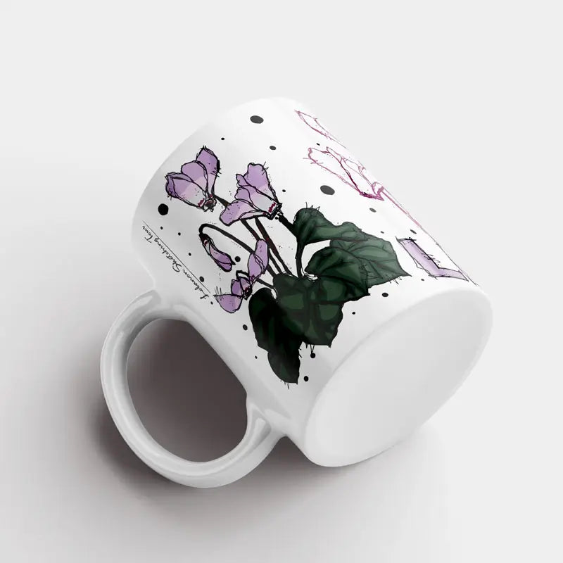 Floral Mug of Lebanese wild flowers, Lebanese flower mug.