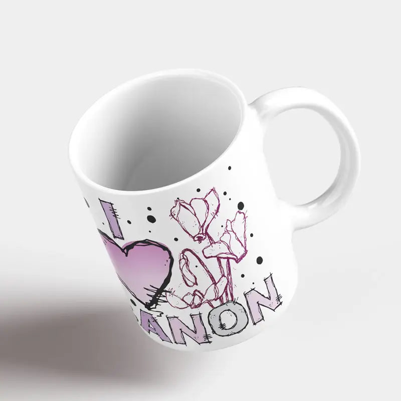 Floral Mug of Lebanese wild flowers, Lebanese flower mug.