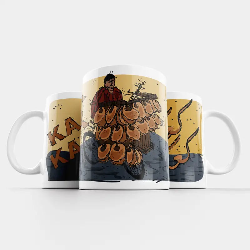 Kaak vendor sketch as a Lebanese coffee mug souvenir or special mug gift idea