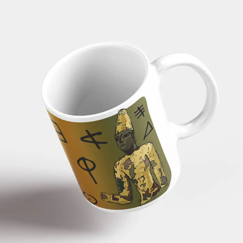 Phoenician figurine mug, Lebanese gift mug for history lovers