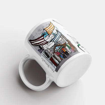 A sketch of Tripoli old market on a mug sublimated, Lebanese and Tripoli mug souvenir